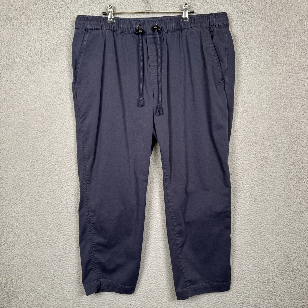 LL Bean Pants Men XL Carbon Navy Comfort Stretch Dock Pants Straight Leg Outdoor